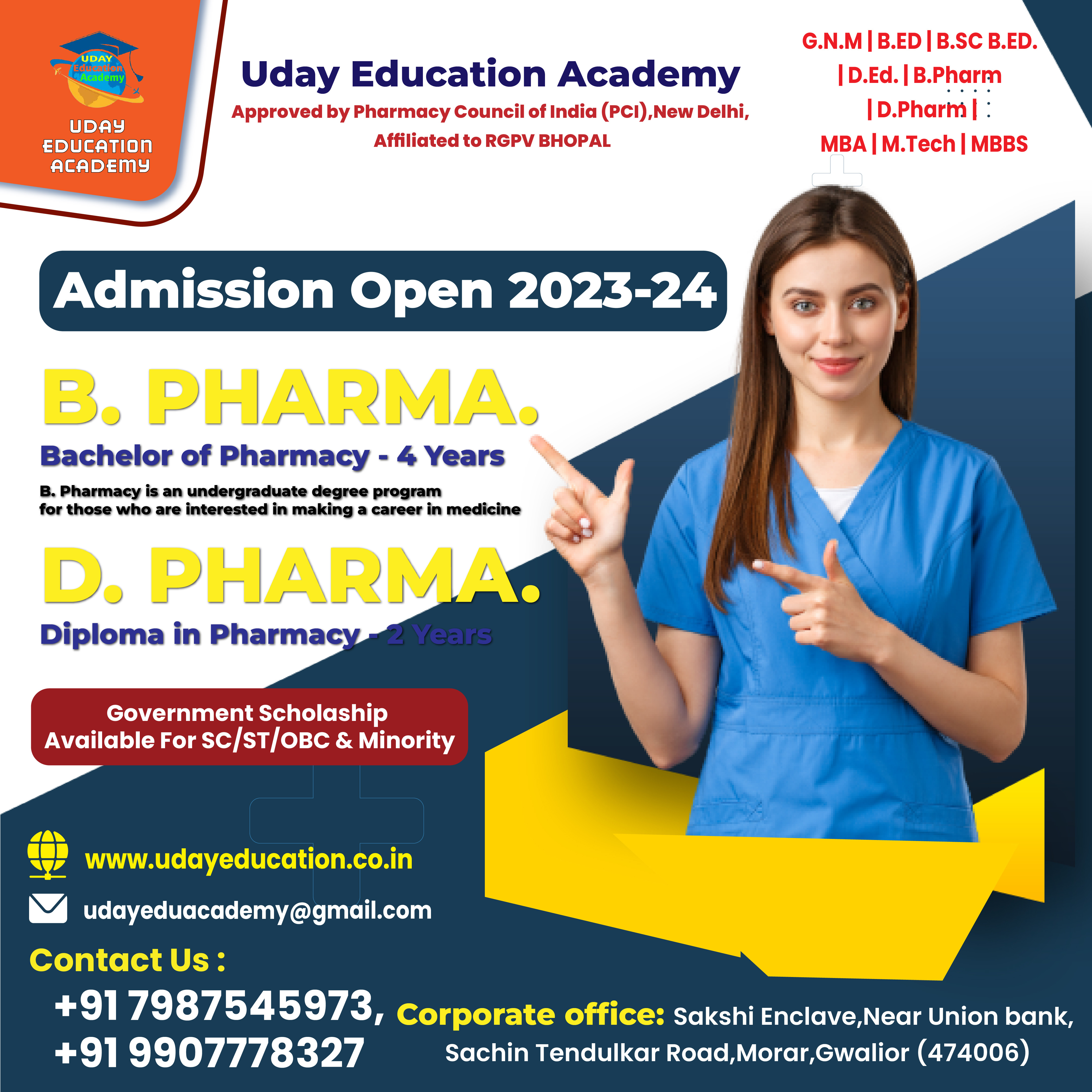 Admission open B.PHARMA, D.PHARMA 2023 Image